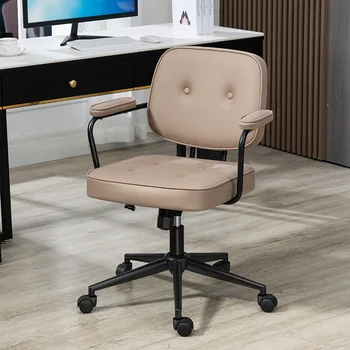 Простое Компьютерное кресло Со спинкой для Отдыха Современное Офисное Кресло Мебель для спальни Скандинавское рабочее Кресло Вращающееся Кресло Офисная мебель