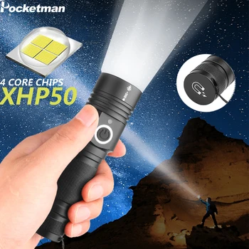 8000LM XHP50 светодиодный фонарик USB Перезаряжаемые фонарики Масштабируемый фонарик Водонепроницаемый фонарик Магнитный задний фонарь Рабочий свет