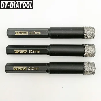 DT-DIATOOL 3 шт. Алмазная пила для сухого вакуумного сверления отверстий с длиной алмаза 10 мм с шестигранным хвостовиком