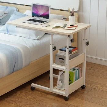 Поднимайте и Перемещайте Прикроватные Тумбочки Столы для домашнего ноутбука, Компьютерные Столы для спальни, Прикроватные столы, Простые Маленькие Столики