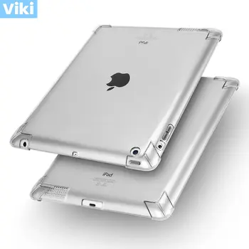 Противоударный Силиконовый Чехол Для Apple iPad 2 3 4 2-го 3-го 4-го поколения 9,7-дюймовый Гибкий Бампер Прозрачная Задняя крышка Funda