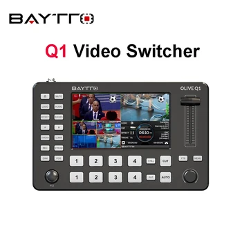 BAYTTO Q1 5-дюймовый 4-канальный видеомикшер, мониторинг экрана Full HD для потоковой записи, прямая трансляция ОТ Blackmagic