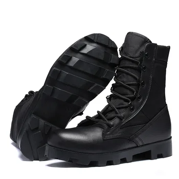 Размеры 39-46, Мужские рабочие ботинки, Армейская обувь, Нескользящая обувь на толстой подошве, Винтажные Альпинистские тренировочные ботинки Для мальчиков, Большая обувь для мужчин 2023