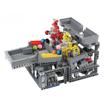 Moc Рождественский подарок DIY Креативная забавная механическая сборочная линия для захвата мяча, робот, строительные блоки, игрушки, модель Рождественских подарков