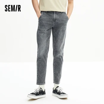Мужские джинсы Semir, Летние Удобные Ножки, Простые Ретро-Повседневные Модные Брюки