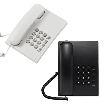 Проводной Телефон Стационарные телефоны Стационарный Телефон с Удержанием повторного набора и Регулируемой Мелодией Звонка Настольный Телефон HXBE