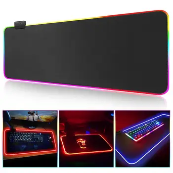 RGB Коврик Для мыши Большие Коврики Для мыши Игровой Коврик Для Мыши Gamer LED Коврик Для Мыши С RGB Подсветкой Настольный Коврик XXL Mause Pad Для Клавиатуры ПК Мыши