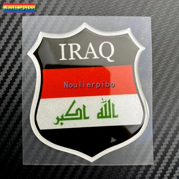 Наклейка с Флагом Ирака, Национальной Эмблемой, 3D Наклейкой на автомобиль, Гелевая Наклейка на Купол, Виниловая Наклейка На мобильный телефон, Декоративная наклейка из смолы на Кузов автомобиля