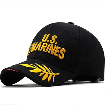 Бейсбольная кепка Морской пехоты США, Мужская кепка армии США, Военная крутая черная кепка, шляпа для улицы, Регулируемая бейсбольная кепка Navy Seal