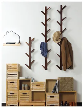 Декоративные Современные крючки для одежды на стене, массивная настенная вешалка для одежды в гостиной, спальне, Деревянная вешалка для одежды, Бамбуковая мебель 2020