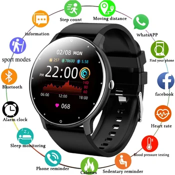 Новые Умные часы Для мужчин и женщин, Спортивные часы, мониторинг артериального давления, сна, Фитнес-трекер, Android Ios, Шагомер, Умные часы