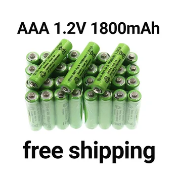 AAA Заряжаемый аккумулятор Ni-Mh 1.2 V Nieuwe 100% Aaa 1800 Mah 1.2V Заряжаемый аккумулятор 2A + Бесплатные покупки
