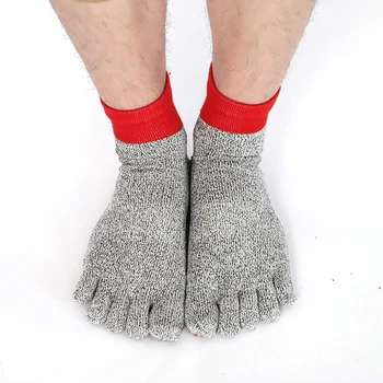 Носки с раздельным носком, защищающие от порезов, 5-уровневая устойчивость к порезам, Защитные нескользящие носки для походов на открытом воздухе, для кемпинга, Пляжа, износостойкие носки для пеших прогулок