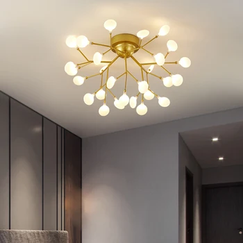 Потолочный светильник со стеклянным шаром, дизайн гостиной, кухни, ресторана, потолочный светильник для скрытого монтажа, креативный светодиодный потолочный светильник для прихожей