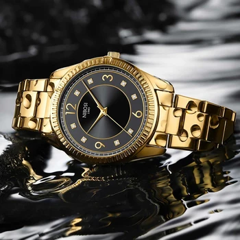 NIBOSI Модные Золотые Мужские часы Лучший бренд Класса Люкс, спортивные Водонепроницаемые Простые Ультратонкие кварцевые часы, Мужские часы, Повседневные наручные часы