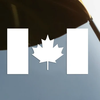 Канадский флаг, Виниловая наклейка с высечкой, Автомобильная Наклейка, Водонепроницаемые автомобильные декоры на бампер кузова, заднее стекло, ноутбук, Выберите Размер #S60132