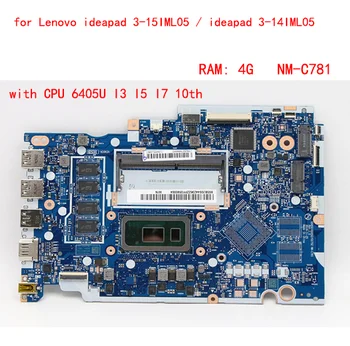 материнская плата gs452 gs552 gs752 модели NM-C781, совместимая с ноутбуком Lenovo ideapad 3-15IML05 ideapad 3-14IML05 процессор 6405U I3 I5 I7