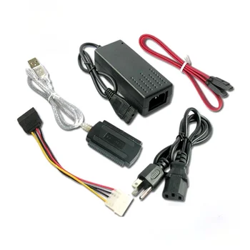Кабель-конвертер SATA/PATA/IDE-накопитель к USB 2,0 для 2,5/3,5-дюймового жесткого диска, кабель-адаптер-конвертер 480 Мбит/с