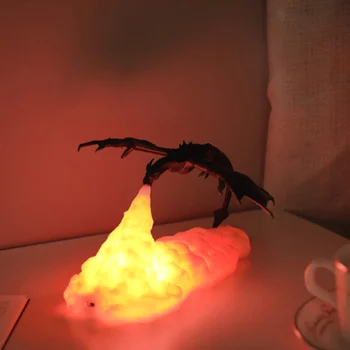2022 Новейший Челночный 3D печатный светодиодный светильник с драконом в качестве ночника для дома, Горячая распродажа, Чем Лунная лампа, ночник, лучшие подарки для детей