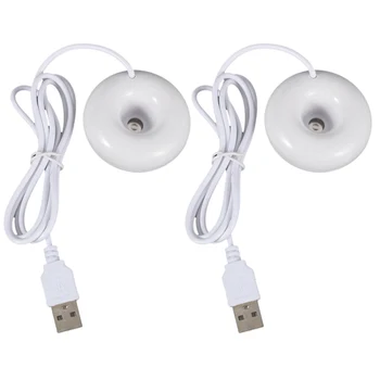 2x Белый пончик увлажнитель USB офисный настольный мини-увлажнитель портативный креативный очиститель воздуха белый