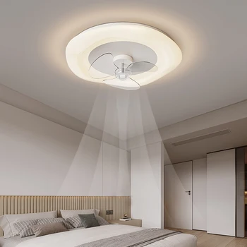 Современная ультратонкая спальня, столовая, 220 В, светодиодный светильник для украшения, потолочный вентилятор с подсветкой