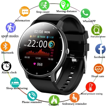 Новые Смарт-часы LIGE Для мужчин и женщин, Спортивные часы, Мониторинг артериального давления, сна, Фитнес-трекер, Android ios, шагомер, Умные Часы