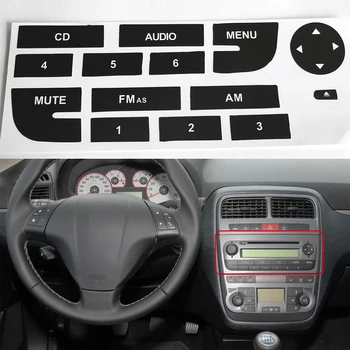 Ремонт передней кнопки переключения Замена наклеек на компакт-диски Для Fiat Grand Punto Защитная пленка Внутренняя отделка Автозапчасти