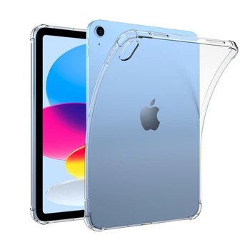 Противоударный Силиконовый чехол для Apple iPad 10 2022, 10,9-дюймовый гибкий чехол для планшета 10-го поколения, Прозрачная задняя крышка