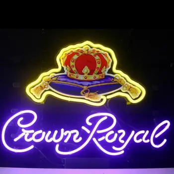 Изготовленная на заказ неоновая вывеска пивного бара Crown Royal Glass