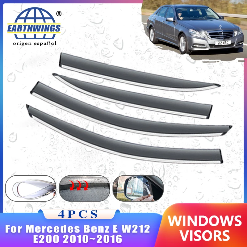Ветровые Дефлекторы для Mercedes Benz E Class W212 E200 E300 E260 2010 ~ 2016 2015 Аксессуары Защита От Дождя На Окне Защита Для Бровей Отделка Тента